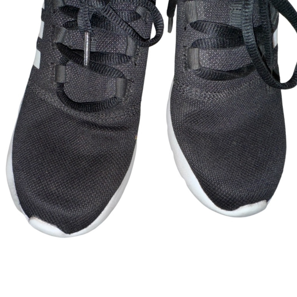 ADIDAS 3 stripes black white Boys tennis shoes size 6 - Picture 9 of 13